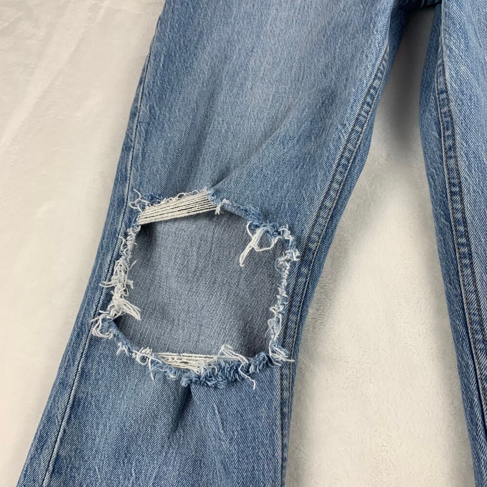 Abercrombie A+F Jeans 90s Straight Curve Love sz 25 Ultra High Rise Distressed 0 - Picture 10 of 11
